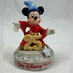 Walt Disney World Mickey Mouse Music Box 25th Anniversary Sorcerers Apprentice